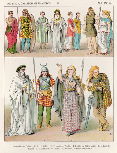 Dress of the Britons, Gauls and Germans, from 